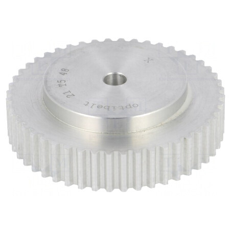 Roată de curea T5 aluminiu 21T 10mm 75,55mm | Electronic-mag.ro | Componente Electronice