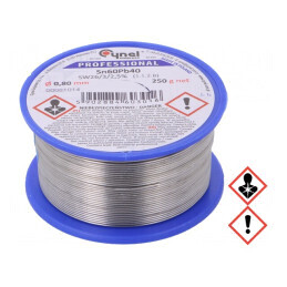 Sârmă de Lipit cu Plumb Sn60Pb40 0,8mm 250g 190°C | Electronic-mag.ro | Componente Electronice