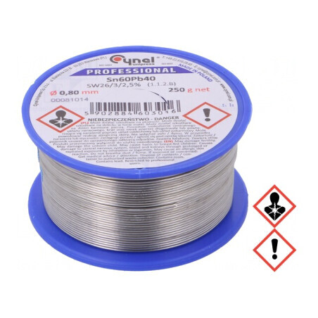 Sârmă de Lipit cu Plumb Sn60Pb40 0,8mm 250g 190°C | Electronic-mag.ro | Componente Electronice