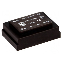 Transformator Încapsulat 1.6VA 230V 9V PCB BVEI | Electronic-mag.ro | Componente Electronice