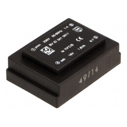 Transformator încapsulat 1,6VA 230V 18V 89mA PCB | Electronic-mag.ro | Componente Electronice