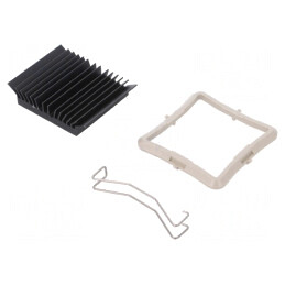 Radiator Extrudat cu Aripioare BGA Negru 35x35mm | Electronic-mag.ro | Componente Electronice