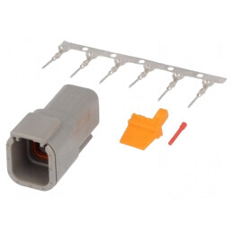Conector cablu-cablu DTM 6 pini crimpat | Electronic-mag.ro | Componente Electronice