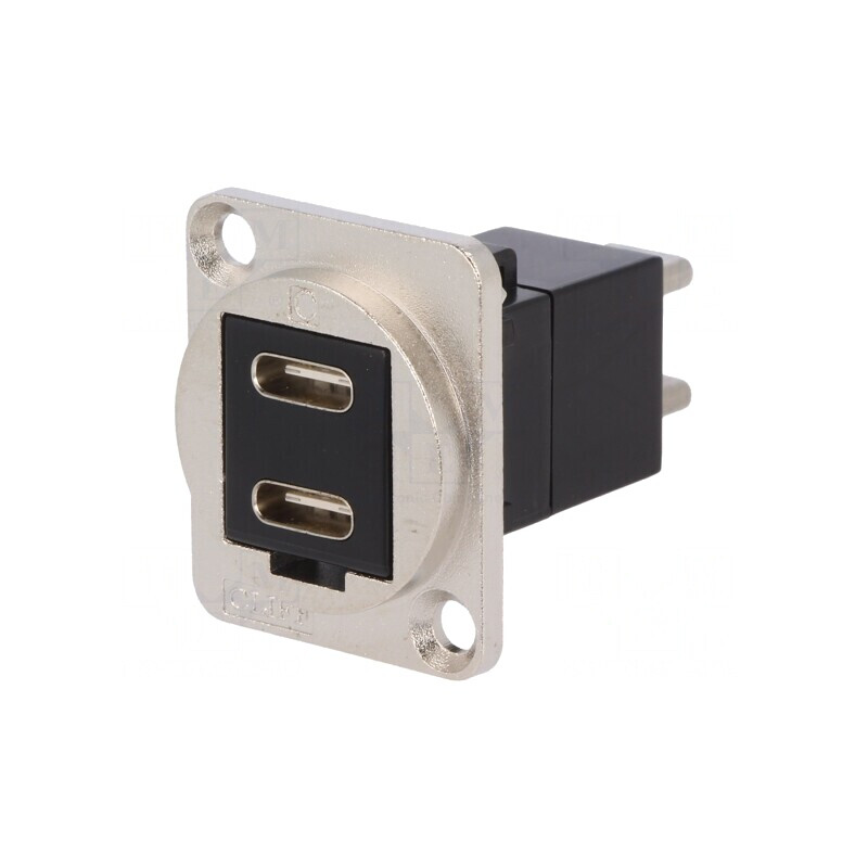 Adaptor USB-C Dublu, Soclu Față și Mufă Spate | Electronic-mag.ro | Componente Electronice