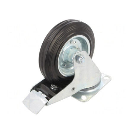Roată de Transport 160mm 160kg Guma SM | Electronic-mag.ro | Componente Electronice