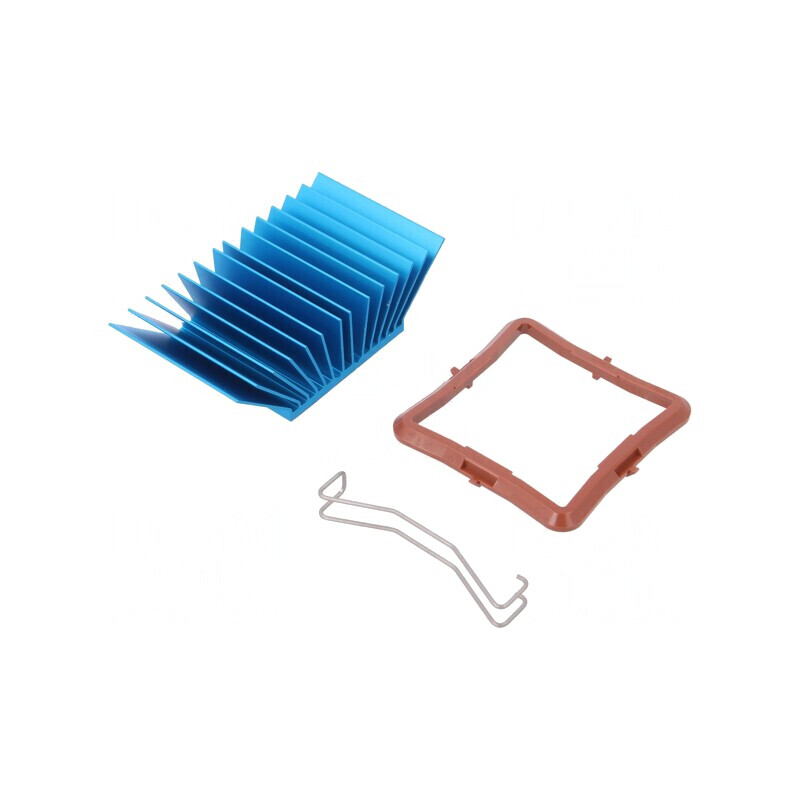 Radiator extrudat albastru cu aripioare BGA 37.5mm | Electronic-mag.ro | Componente Electronice