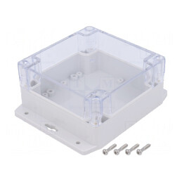 Carcasă Universală 120x120x60mm cu Lame de Fixare IP67 | Electronic-mag.ro | Componente Electronice