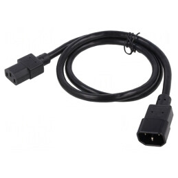 Cablu Prelungitor 3x1mm2 IEC C13 la IEC C14 2.5m 10A | Electronic-mag.ro | Componente Electronice