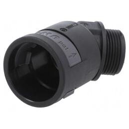Conectori în unghi 45° cu filet metric și exterior din poliamidă 6 | Electronic-mag.ro | Componente Electronice