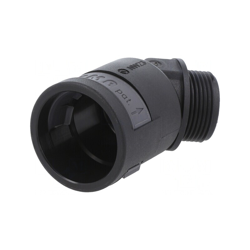 Conectori în unghi 45° cu filet metric și exterior din poliamidă 6 | Electronic-mag.ro | Componente Electronice