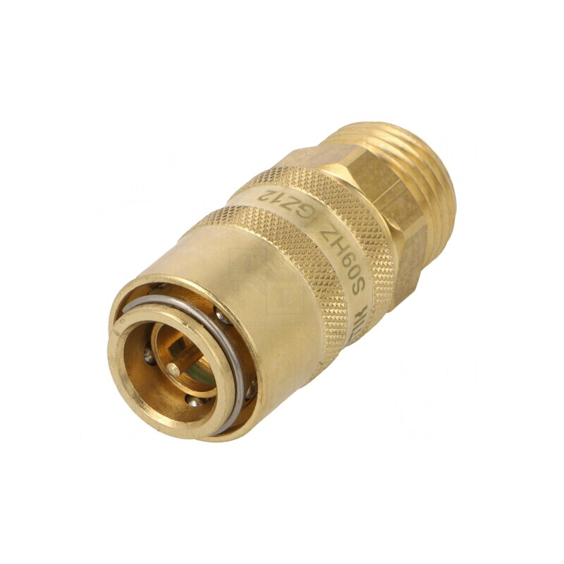 Conector rapid alamă cu supapă 15bar FPM | Electronic-mag.ro | Componente Electronice