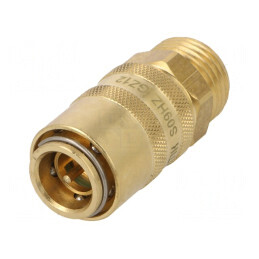 Conector rapid alamă cu supapă 15bar FPM | Electronic-mag.ro | Componente Electronice