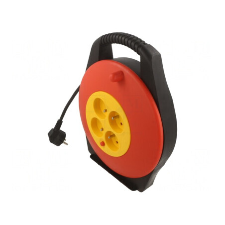 Prelungitor Retractabil 4 Prize Negru PVC | Electronic-mag.ro | Componente Electronice