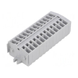 Regletă de conexiuni piste gri 12 pini 800V 24A | Electronic-mag.ro | Componente Electronice
