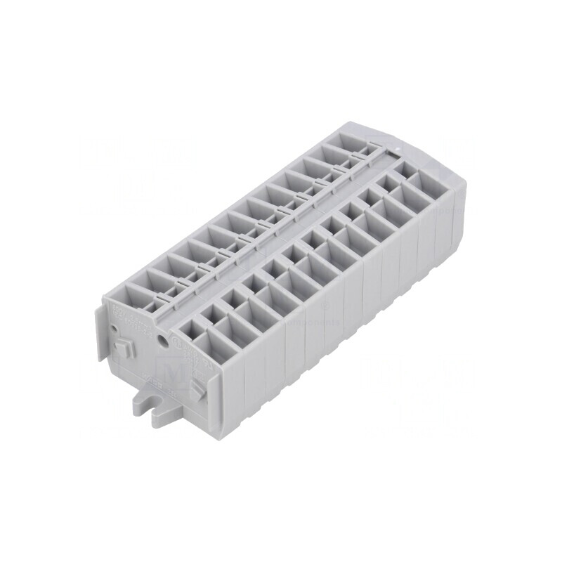 Regletă de conexiuni piste gri 12 pini 800V 24A | Electronic-mag.ro | Componente Electronice