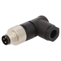 Conector M8 3-Pin 90° pe Cablu IP67 | Electronic-mag.ro | Componente Electronice