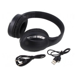 Wireless Headphones with Microphone Black USB B 10m | Electronic-mag.ro | Componente Electronice