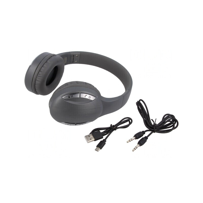 Căști Wireless Argintii cu Microfon și USB B Micro 10m | Electronic-mag.ro | Componente Electronice