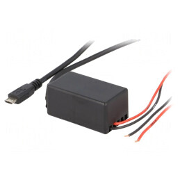 Alimentare auto | USB micro mufă | Tens.alim: 12÷24VDC | 5V/2,1A | C0013-USB