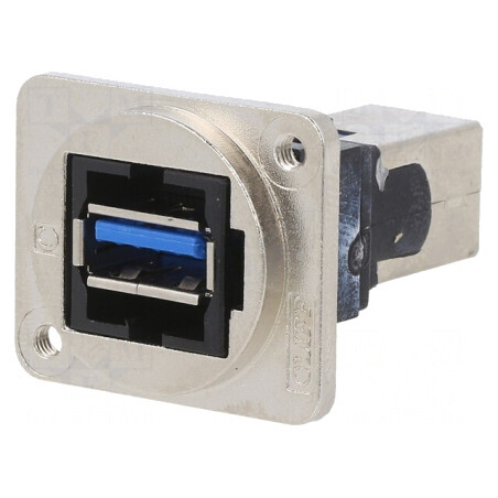 Adaptor USB A și B Soclu Metalic 3.0 19x24mm | Electronic-mag.ro | Componente Electronice