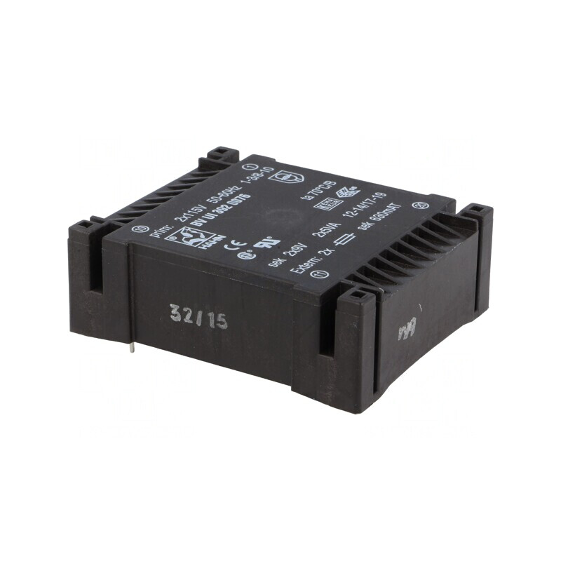 Transformator încapsulat 10VA 115V 9Vx2 PCB | Electronic-mag.ro | Componente Electronice