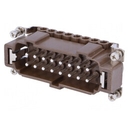 Conector HDC tată 16PE 16A 500V 180°C | Electronic-mag.ro | Componente Electronice