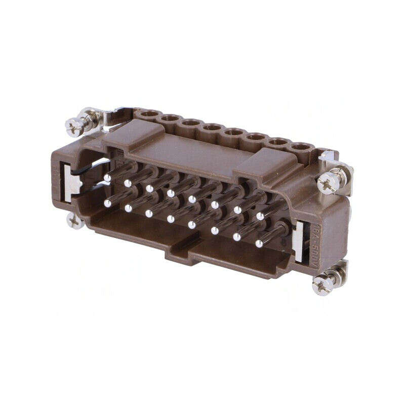 Conector HDC tată 16PE 16A 500V 180°C | Electronic-mag.ro | Componente Electronice