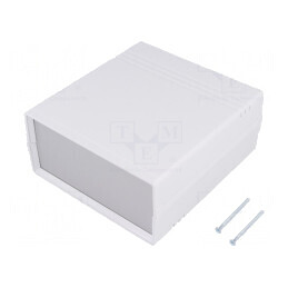 Carcasă ABS Gri Deschis cu Panou 129x134x61mm | Electronic-mag.ro | Componente Electronice