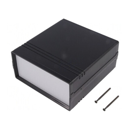 Carcasă ABS Neagră cu Panou 129x134x61mm | Electronic-mag.ro | Componente Electronice