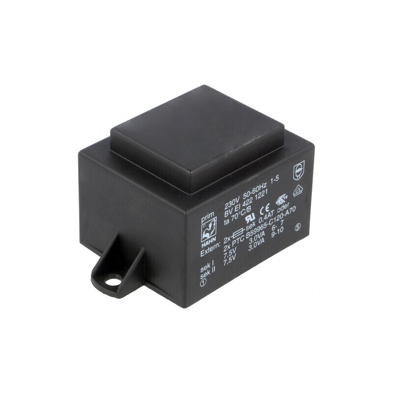 Transformator încapsulat 6VA 230VAC 7,5V 400mA | Electronic-mag.ro | Componente Electronice Transformator încapsulat 6VA 230VAC 7,5V 400mA | Electronic-mag.ro | Componente Electronice