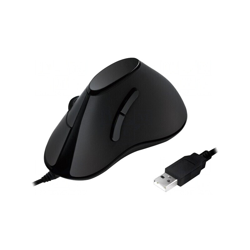 Mouse optic USB negru cu 5 butoane | Electronic-mag.ro | Componente Electronice