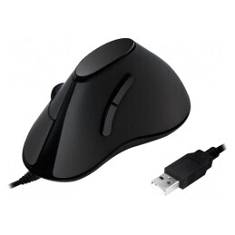 Mouse optic USB negru cu 5 butoane | Electronic-mag.ro | Componente Electronice