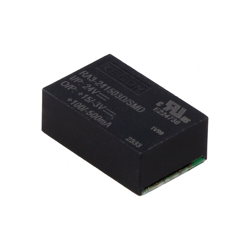 Convertor DC/DC 3W 24V la 15V și -3V SMD RA3 | Electronic-mag.ro | Componente Electronice