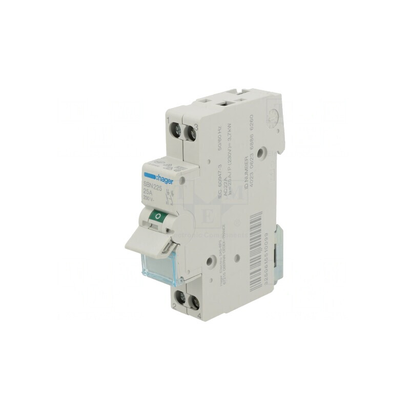 Întrerupător dublu pentru șină DIN 25A 230V | Electronic-mag.ro | Componente Electronice