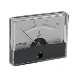 Ampermetru pe Panou 0-30A 60x47mm | Electronic-mag.ro | Componente Electronice