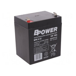 Baterie Plumb-Acid 12V 5Ah AGM Fără Întreținere | Electronic-mag.ro | Componente Electronice