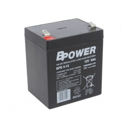 Baterie Plumb-Acid 12V 5Ah AGM fără Întreținere | Electronic-mag.ro | Componente Electronice