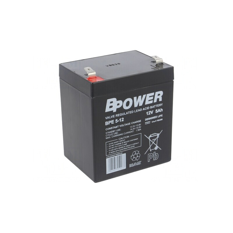 Baterie Plumb-Acid 12V 5Ah AGM fără Întreținere | Electronic-mag.ro | Componente Electronice Baterie Plumb-Acid 12V 5Ah AGM fără Întreținere | Electronic-mag.ro | Componente Electronice
