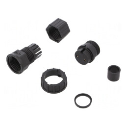 Conector Circular Mufă Dimensiune D Mamă 2 PIN Aurit 20A | Electronic-mag.ro | Componente Electronice