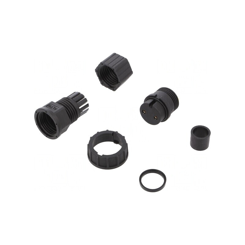 Conector Circular Mufă Dimensiune D Mamă 2 PIN Aurit 20A | Electronic-mag.ro | Componente Electronice