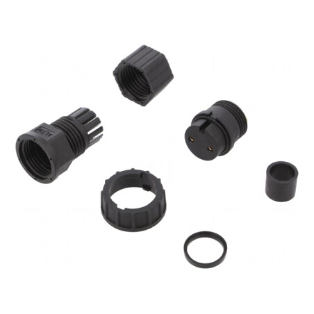 Conector Circular Mufă Dimensiune D Mamă 2 PIN Aurit 20A | Electronic-mag.ro | Componente Electronice