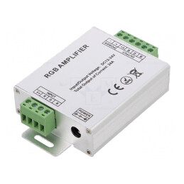 Amplificator RGB | control iluminare RGB | Ch: 3 | 24A | -20÷40°C | CTR-RGB-AMP-8A-01
