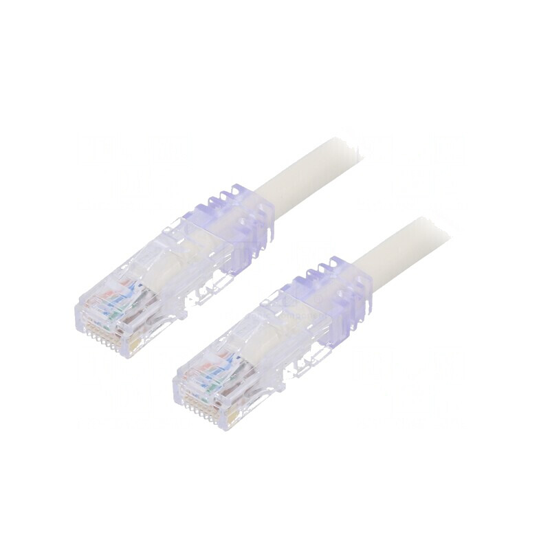 Patch Cord UTP 6A Alb 0.5m | Electronic-mag.ro | Componente Electronice