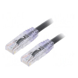 Patch cord TX6A 10Gig U/UTP Cat6a PVC Negru 0,5m | Electronic-mag.ro | Componente Electronice