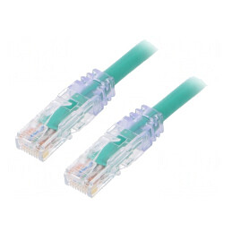 Patch cord U/UTP Cat6a 0,5m Verde