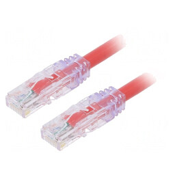 Patch Cord Cat6a U/UTP 0.5m Roșu | Electronic-mag.ro | Componente Electronice