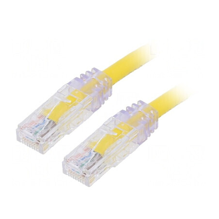Patch cord U/UTP CAT6A PVC Galben 0.5m | Electronic-mag.ro | Componente Electronice