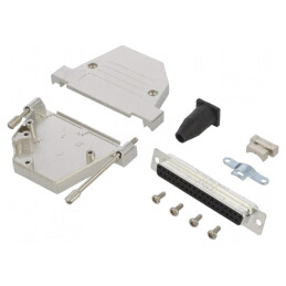 Conector D-Sub 37 PIN mamă unghi 45° lipire pe cablu aurit | Electronic-mag.ro | Componente Electronice