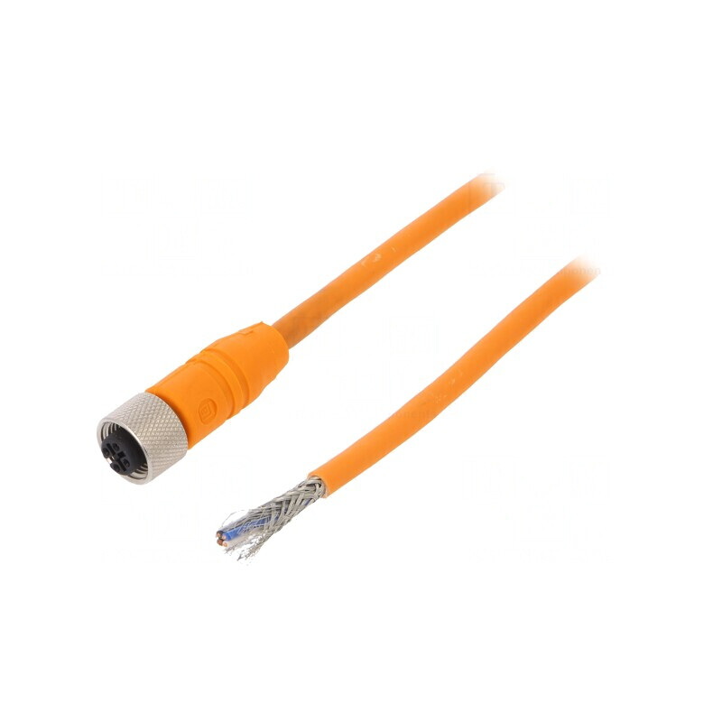 Cablu de Conectare M12 4 PIN 2m 240VAC 4A IP67 | Electronic-mag.ro | Componente Electronice