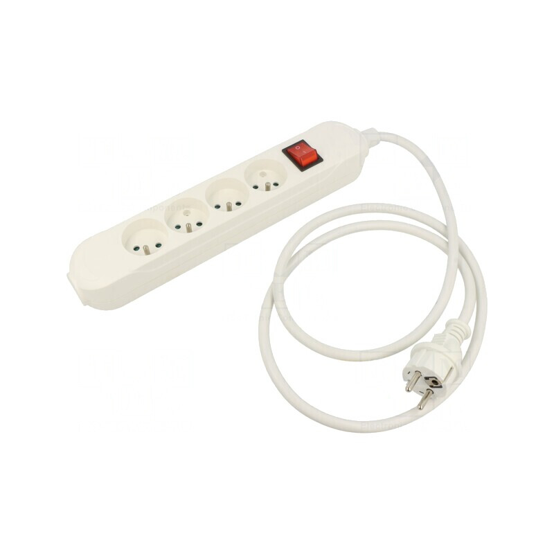 Prelungitor alimentare PVC alb 5m 4 prize 16A | Electronic-mag.ro | Componente Electronice Prelungitor alimentare PVC alb 5m 4 prize 16A | Electronic-mag.ro | Componente Electronice